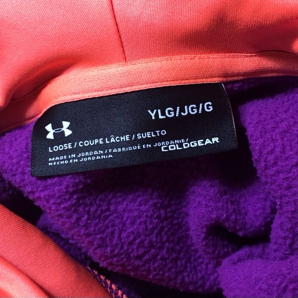 Under Armour Pullover Sweatshirt Hoodie Kids Size L. - Picture 3 of 11